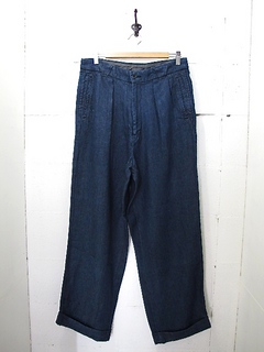 NEEDLES-LINEN DENIM 2 PLEATED TROUSER