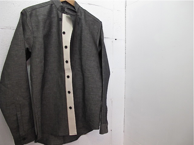 THE ESSENCE［エッセンス］-GREY LINEN COTTON SHIRT